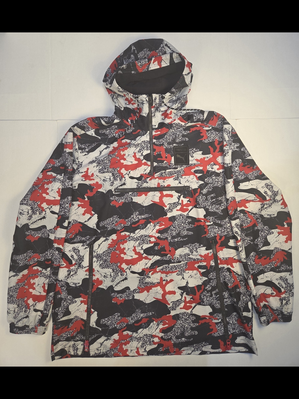 Puma Trapstar Men's Ski Anorak Jacket in Red, Black & White Camo